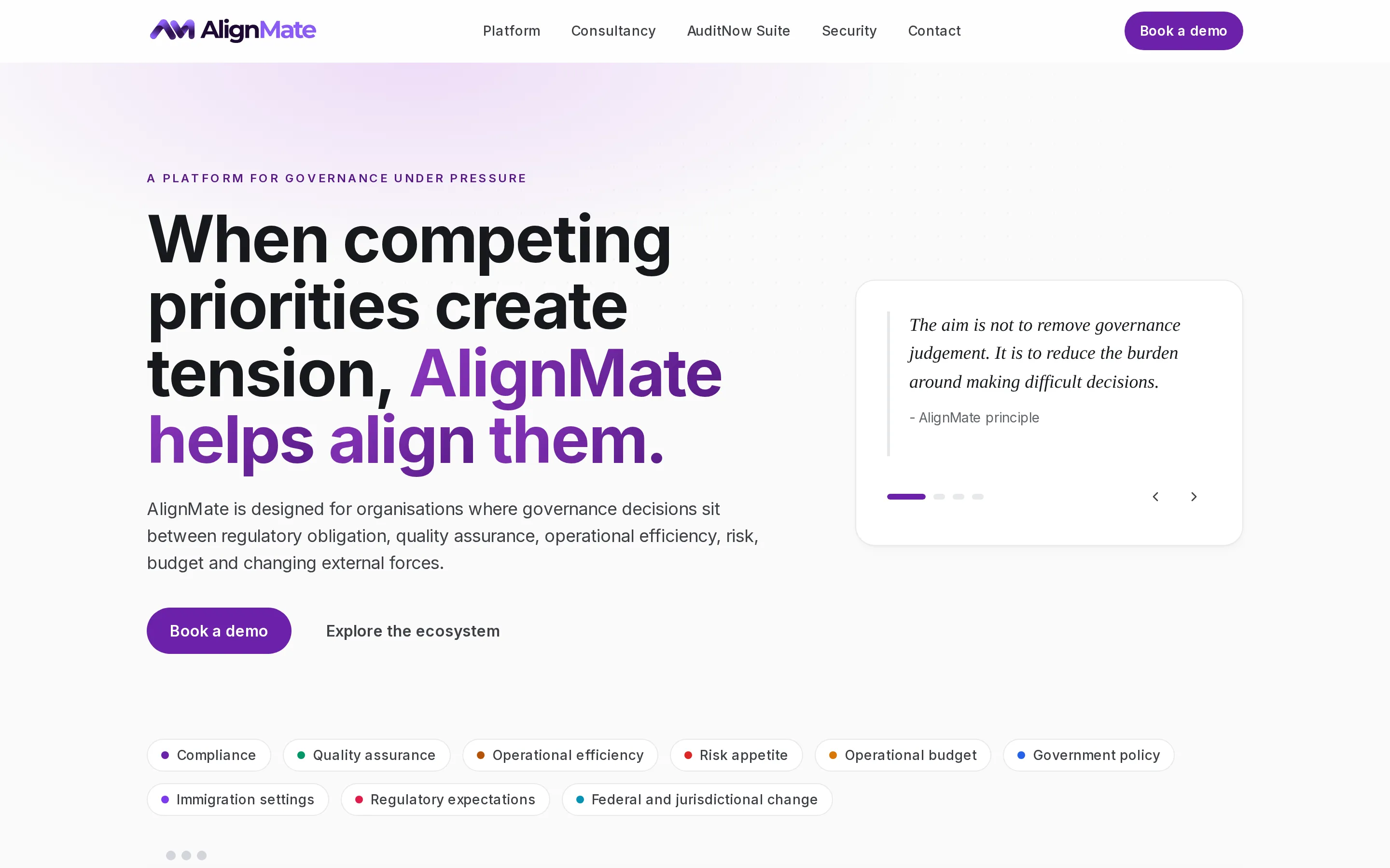 AlignMate dashboard