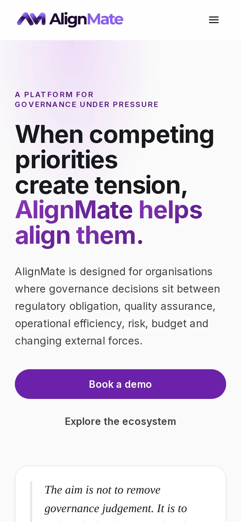 AlignMate on mobile