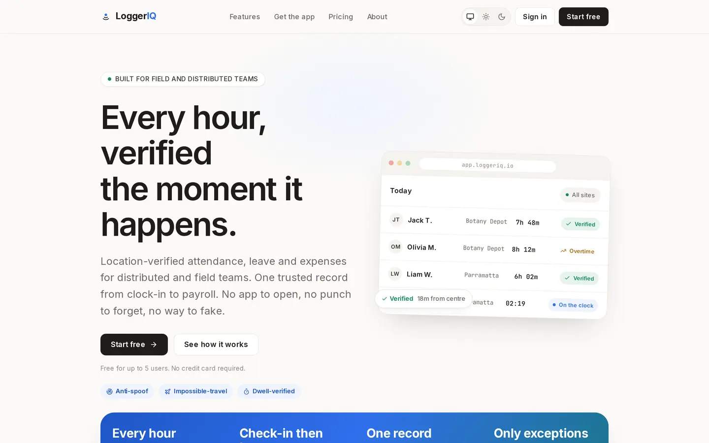 LoggerIQ interface