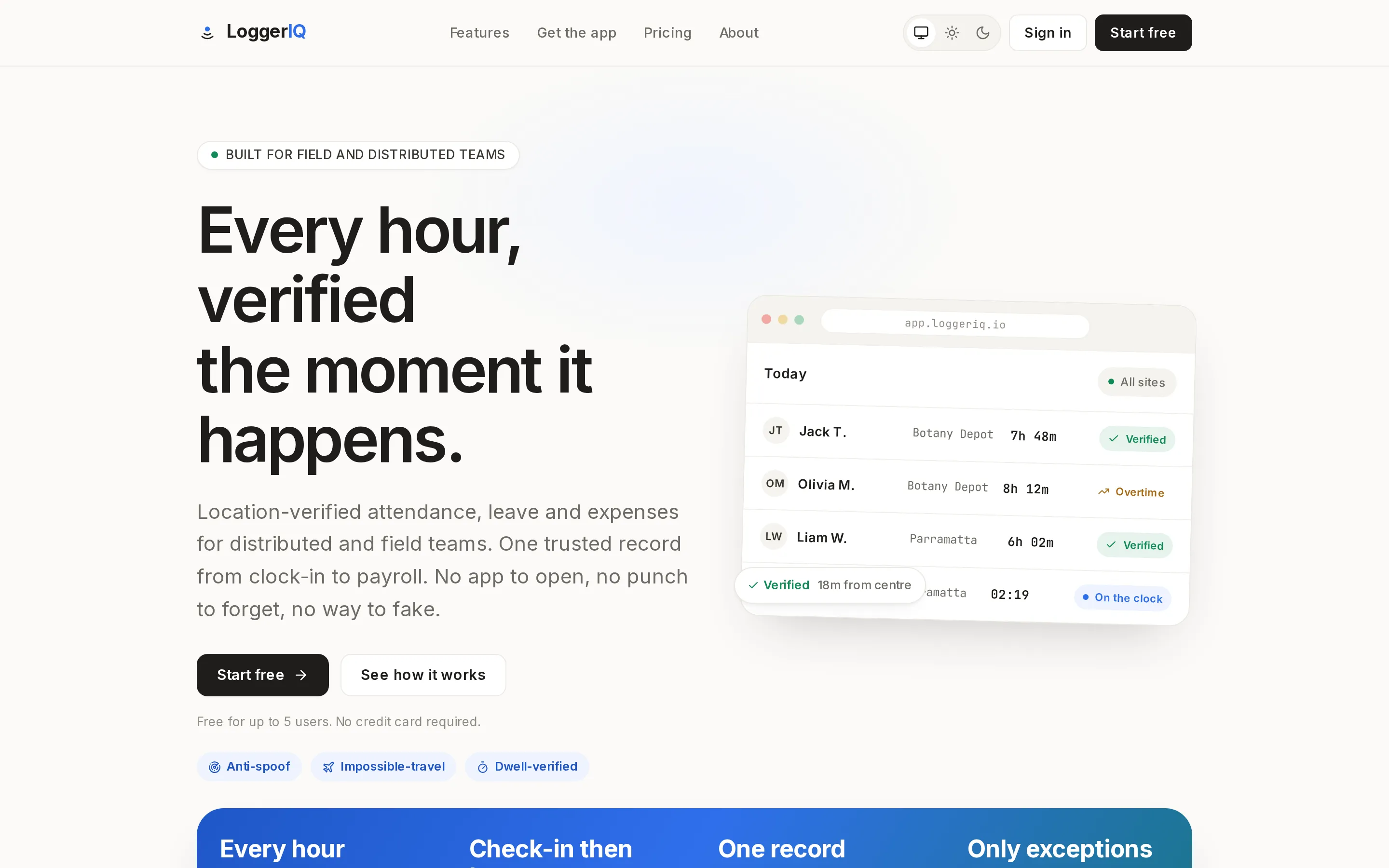 LoggerIQ on desktop