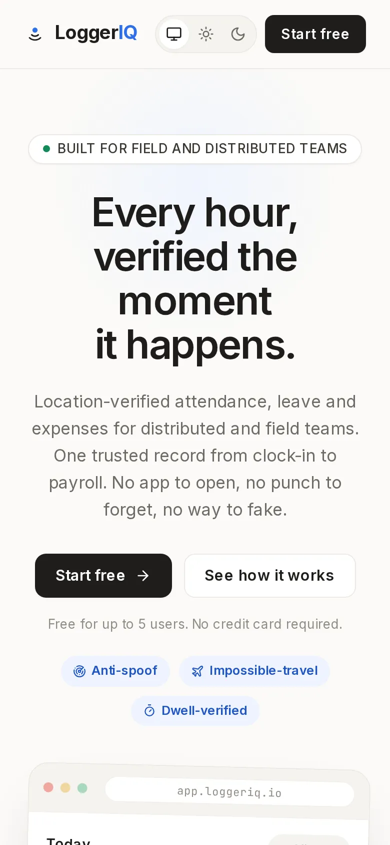 LoggerIQ on mobile
