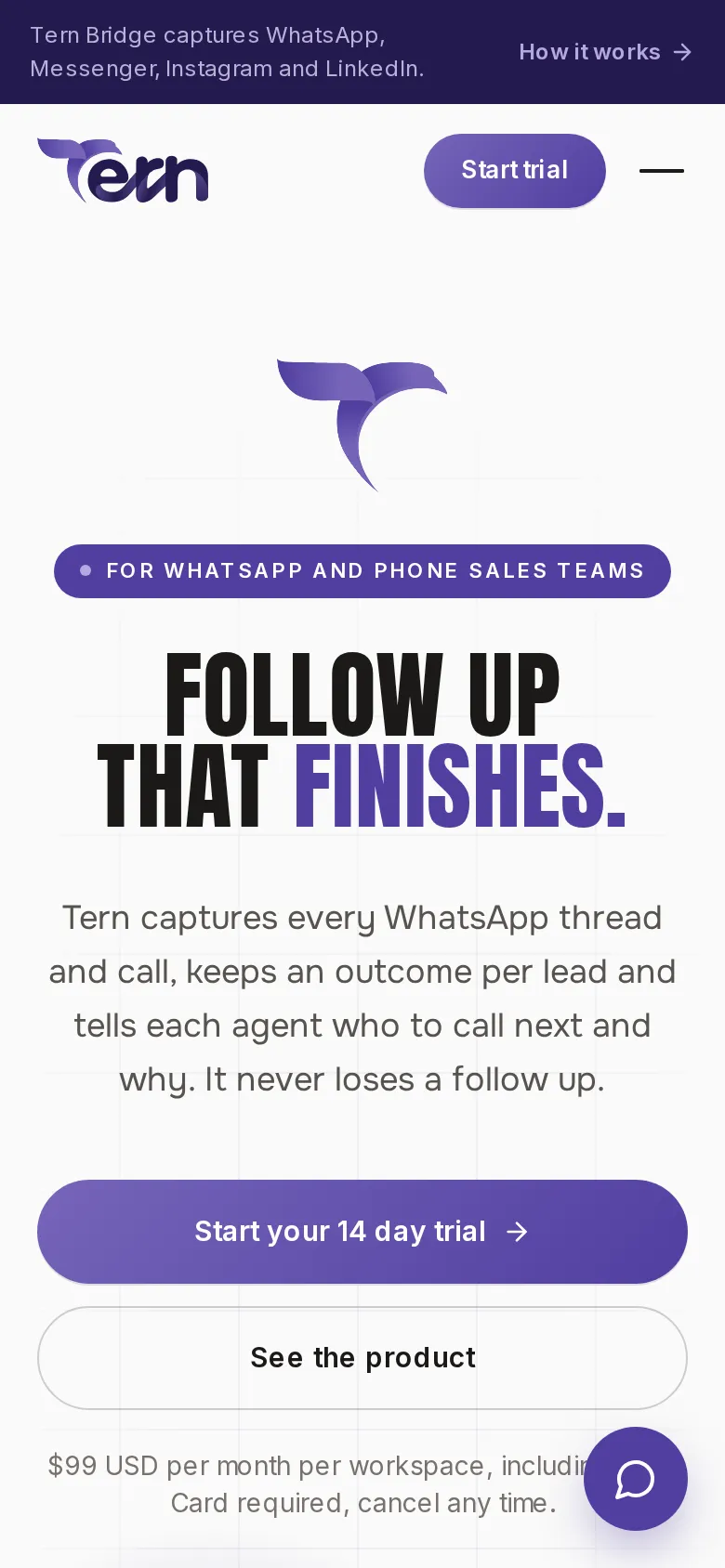 Tern on mobile