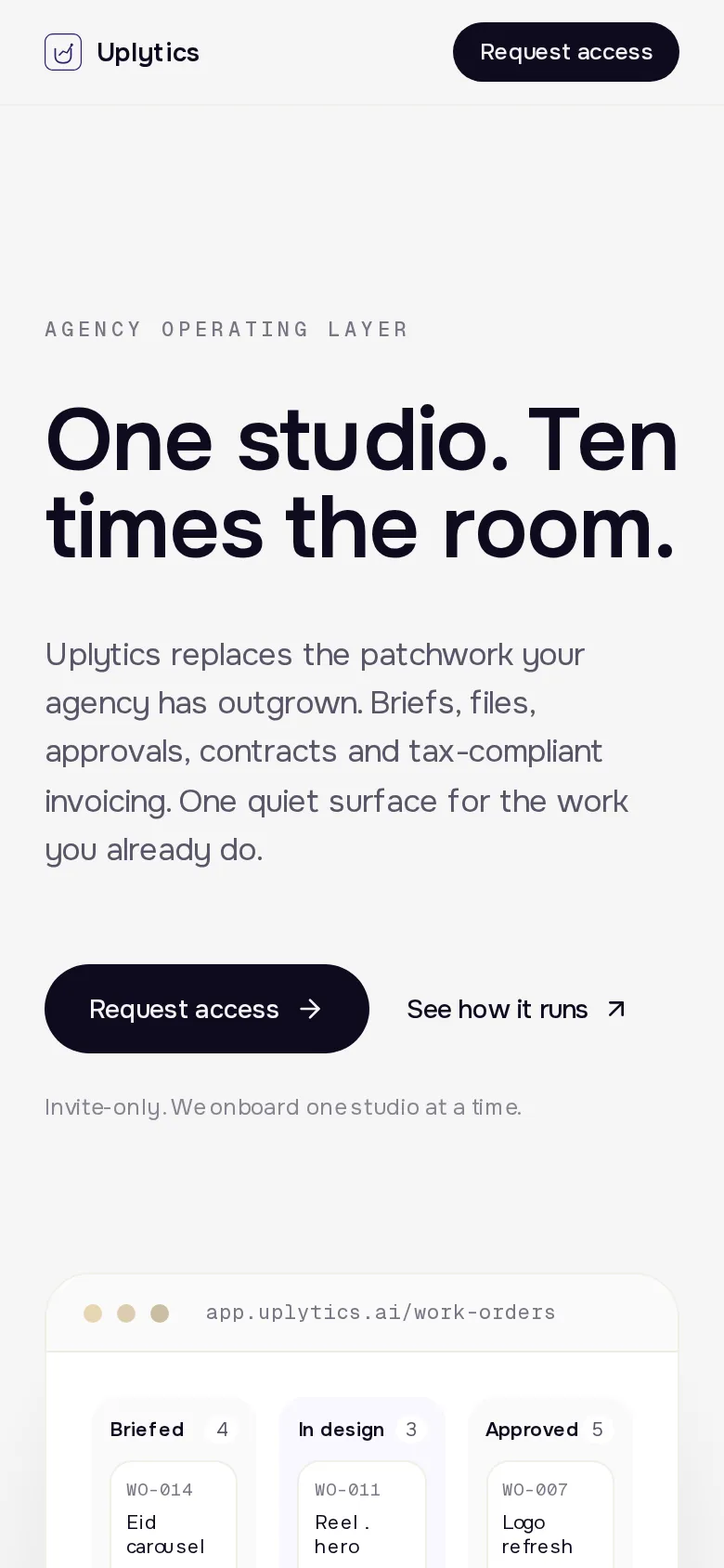 uplytics on mobile