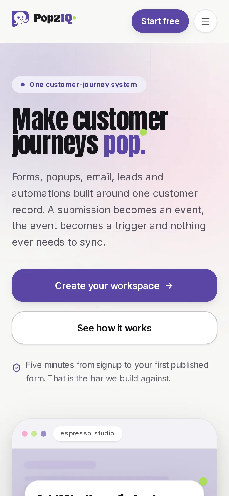PopzIQ on mobile